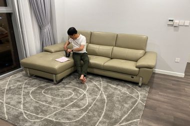Sofa góc da thật Malaysia H97054