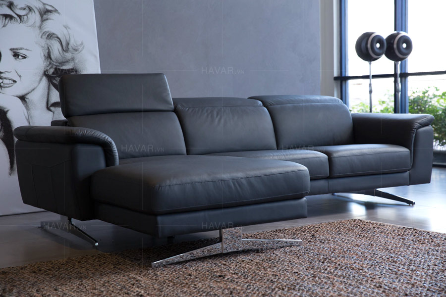 Sofa góc da thật Malaysia HG846