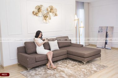 Sofa góc nỉ cao cấp N025