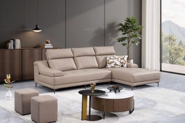 Sofa góc da thật nhập khẩu G6101